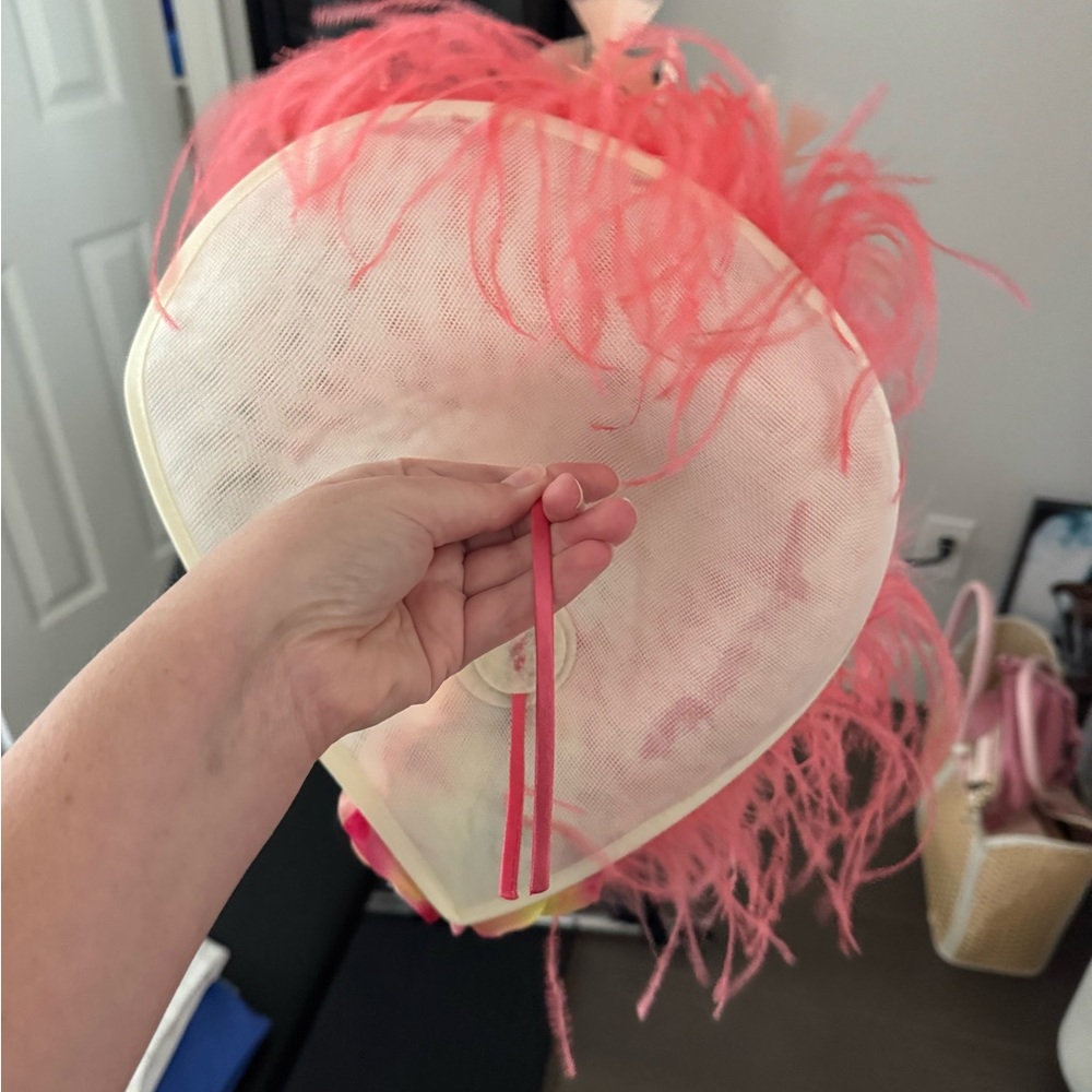 Pink Feathered Fascinator Headpiece